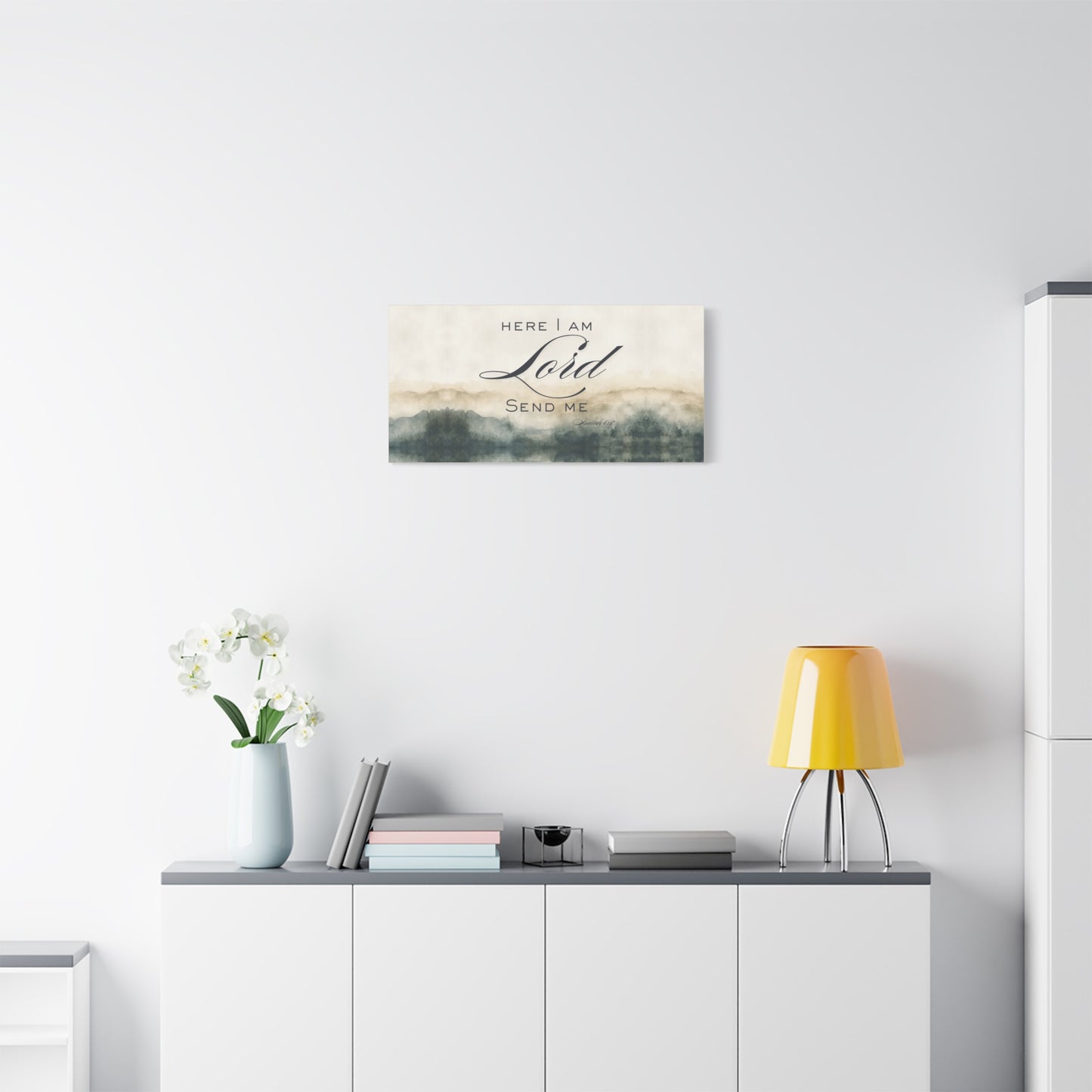 Here I Am, Lord – Send Me Canvas | Isaiah 6:8 Christian Wall Art | Mission & Faith Home Decor