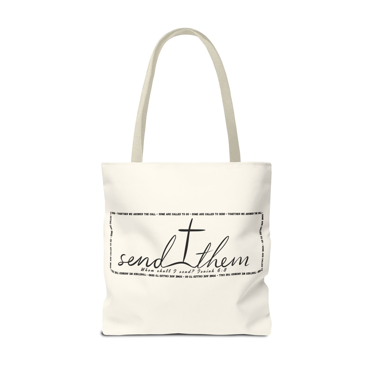 Send Them Tote Bag | Isaiah 6:8 Mission Tote | Christian Market & Everyday Carry Bag