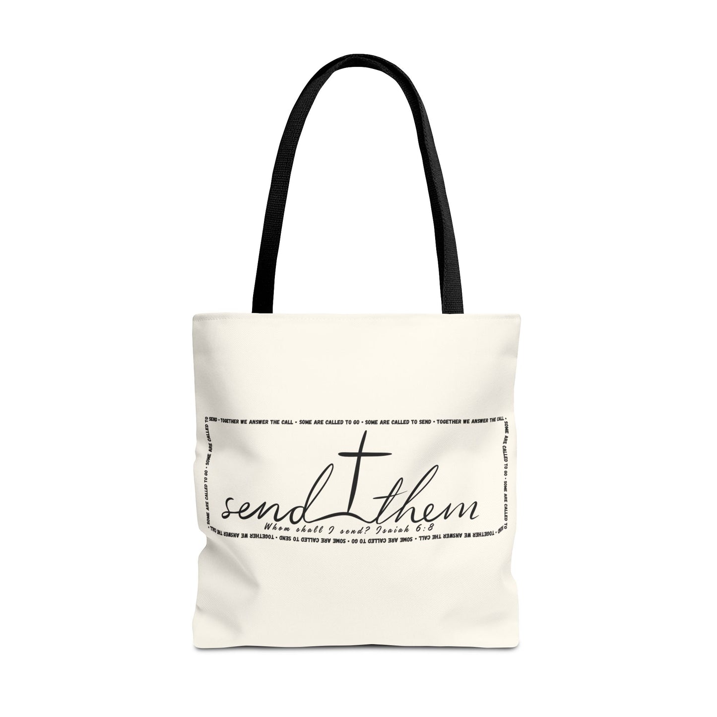 Send Them Tote Bag | Isaiah 6:8 Mission Tote | Christian Market & Everyday Carry Bag