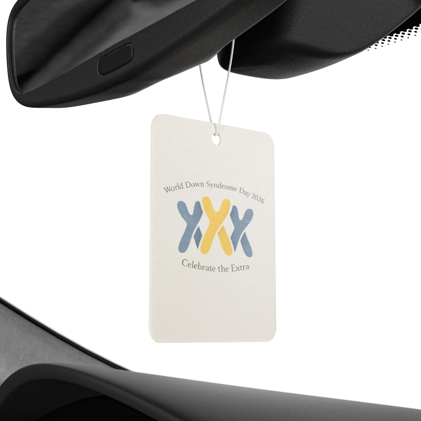 World Down Syndrome Day Air Freshener —Celebrate the Extra (Double-Sided)