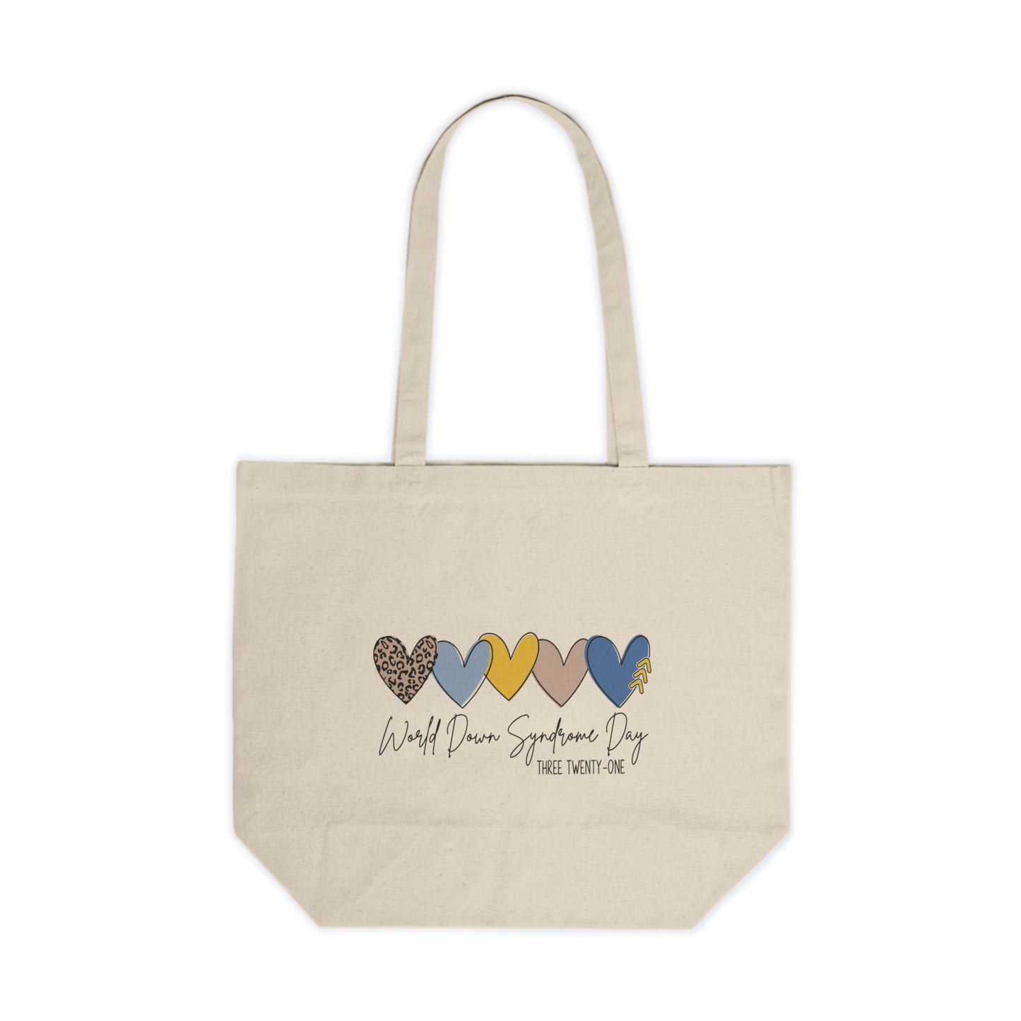 World Down Syndrome Day Hearts Tote | Three Twenty-One Awareness Bag | Celebrate the Extra | 3.21 Trisomy 21 Love & Inclusion Gift