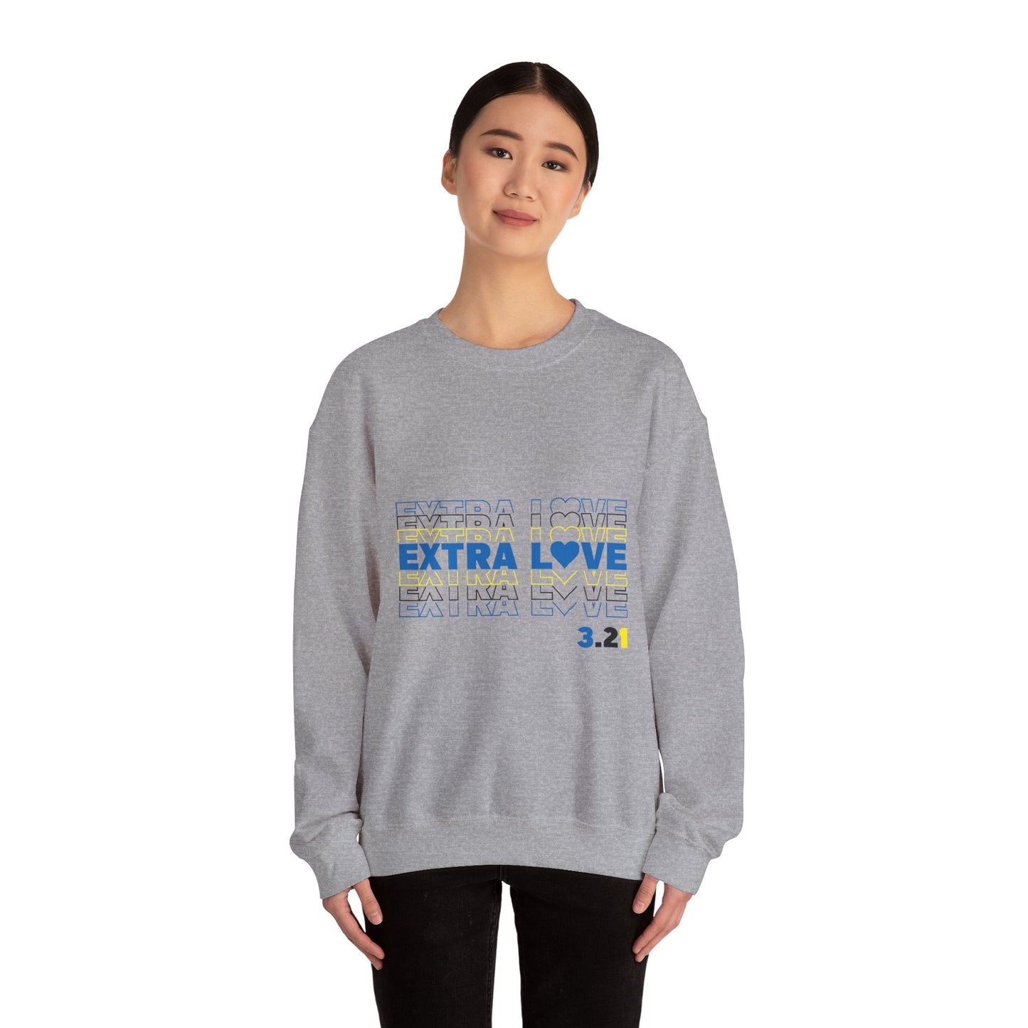 Extra Love 3:21 Sweatshirt | Down Syndrome Awareness Crewneck | Celebrate the Extra