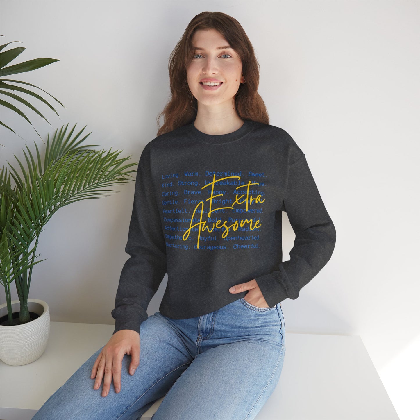 Extra Awesome Sweatshirt | Down Syndrome Awareness Crewneck | Celebrate the Extra