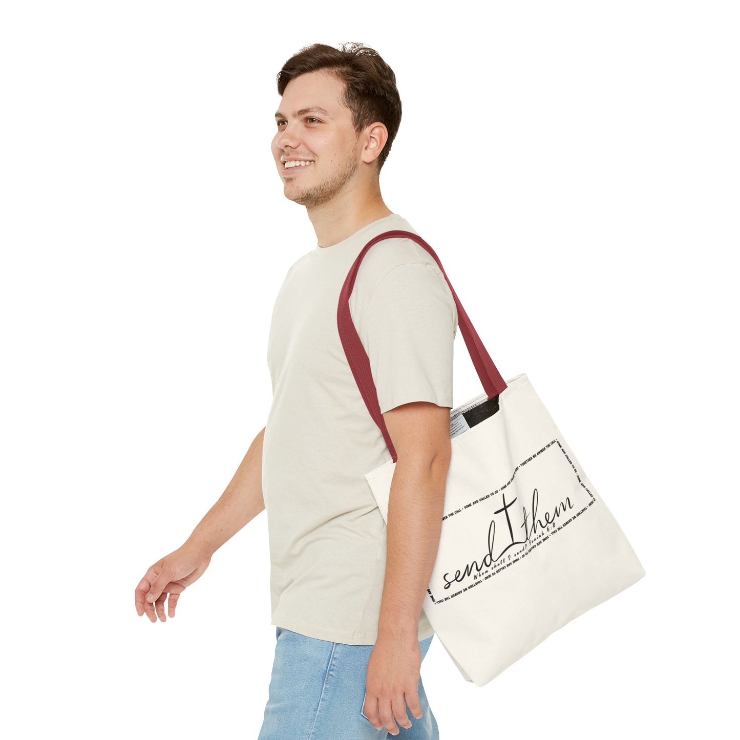 Send Them Tote Bag | Isaiah 6:8 Mission Tote | Christian Market & Everyday Carry Bag