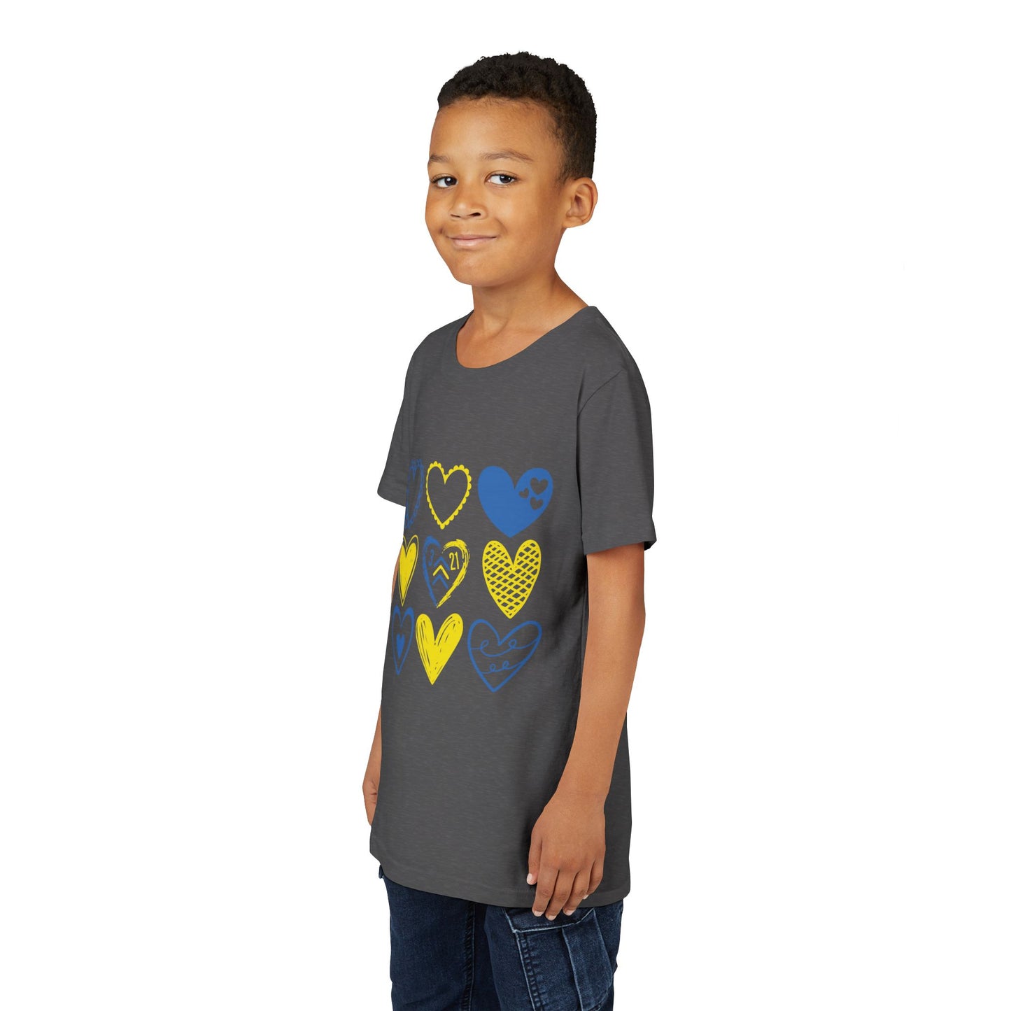 3:21 Heart Doodles Youth Tee | Down Syndrome Awareness | Celebrate the Extra | World Down Syndrome Day