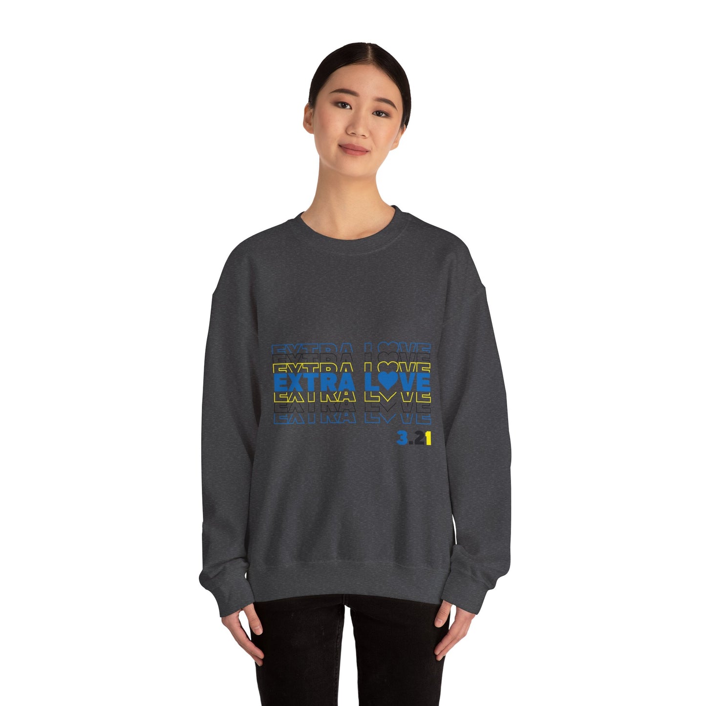 Extra Love 3:21 Sweatshirt | Down Syndrome Awareness Crewneck | Celebrate the Extra