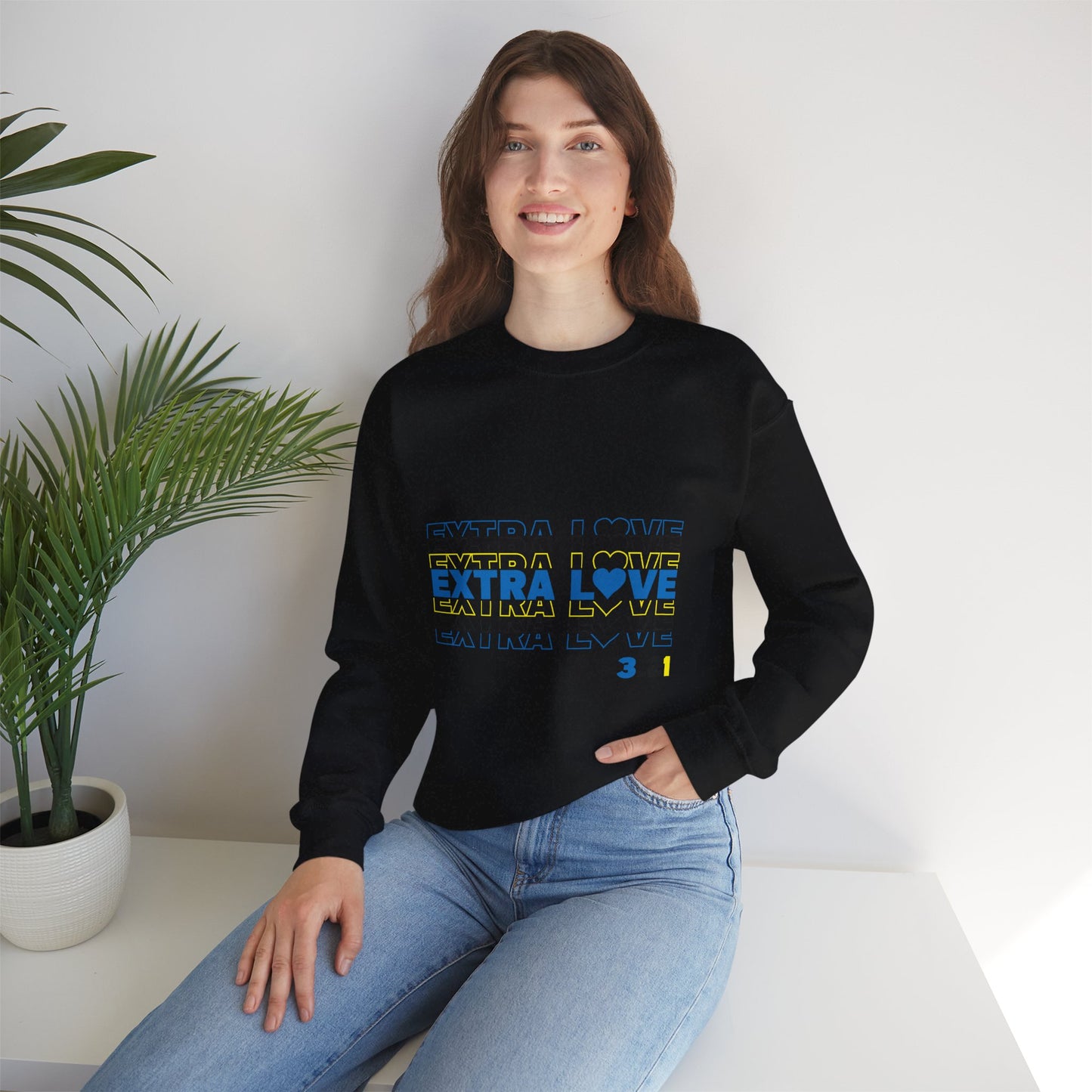 Extra Love 3:21 Sweatshirt | Down Syndrome Awareness Crewneck | Celebrate the Extra