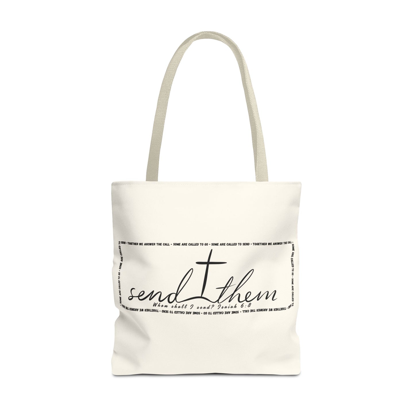 Send Them Tote Bag | Isaiah 6:8 Mission Tote | Christian Market & Everyday Carry Bag