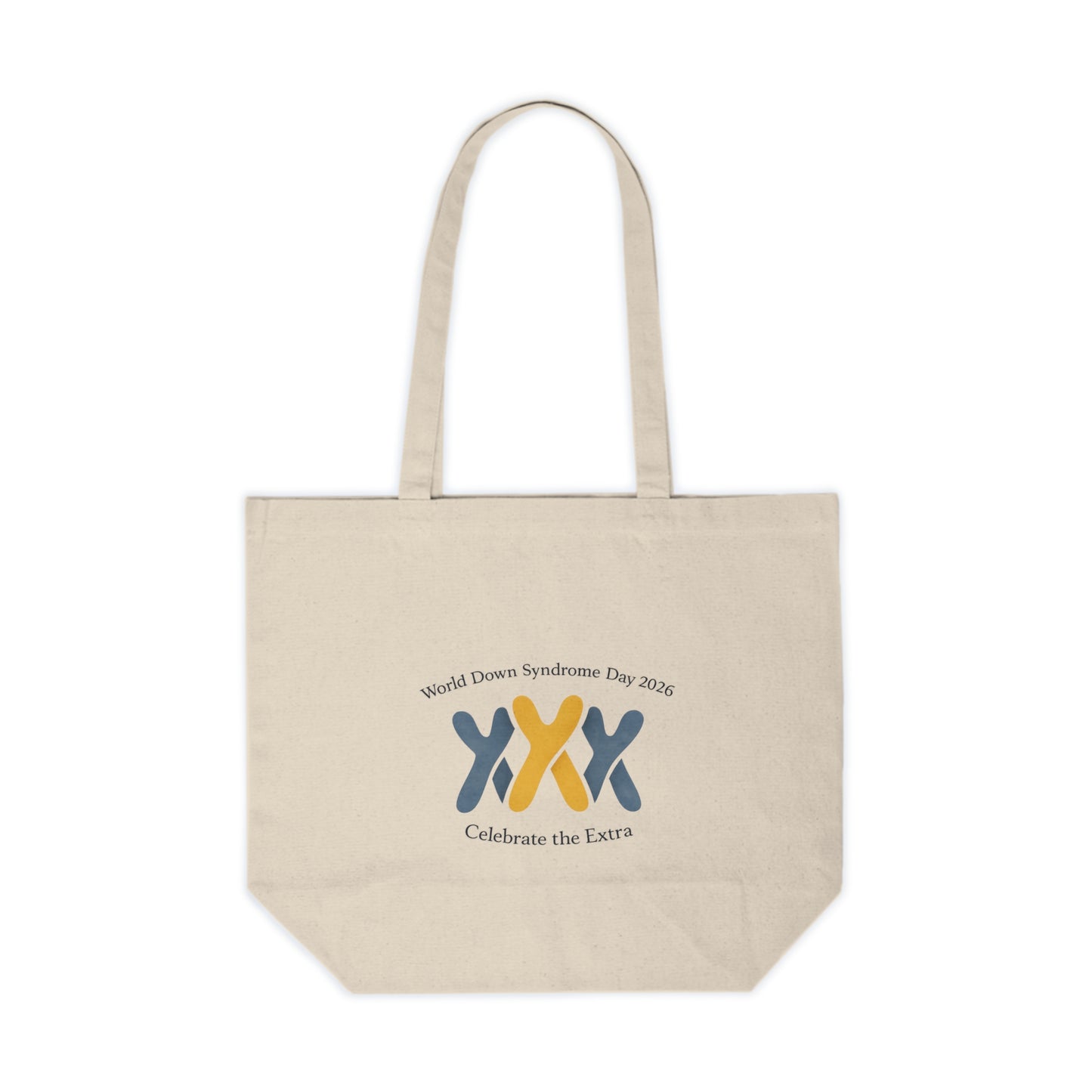 World Down Syndrome Day Canvas Shopping Tote — Celebrate the Extra Tote Bag
