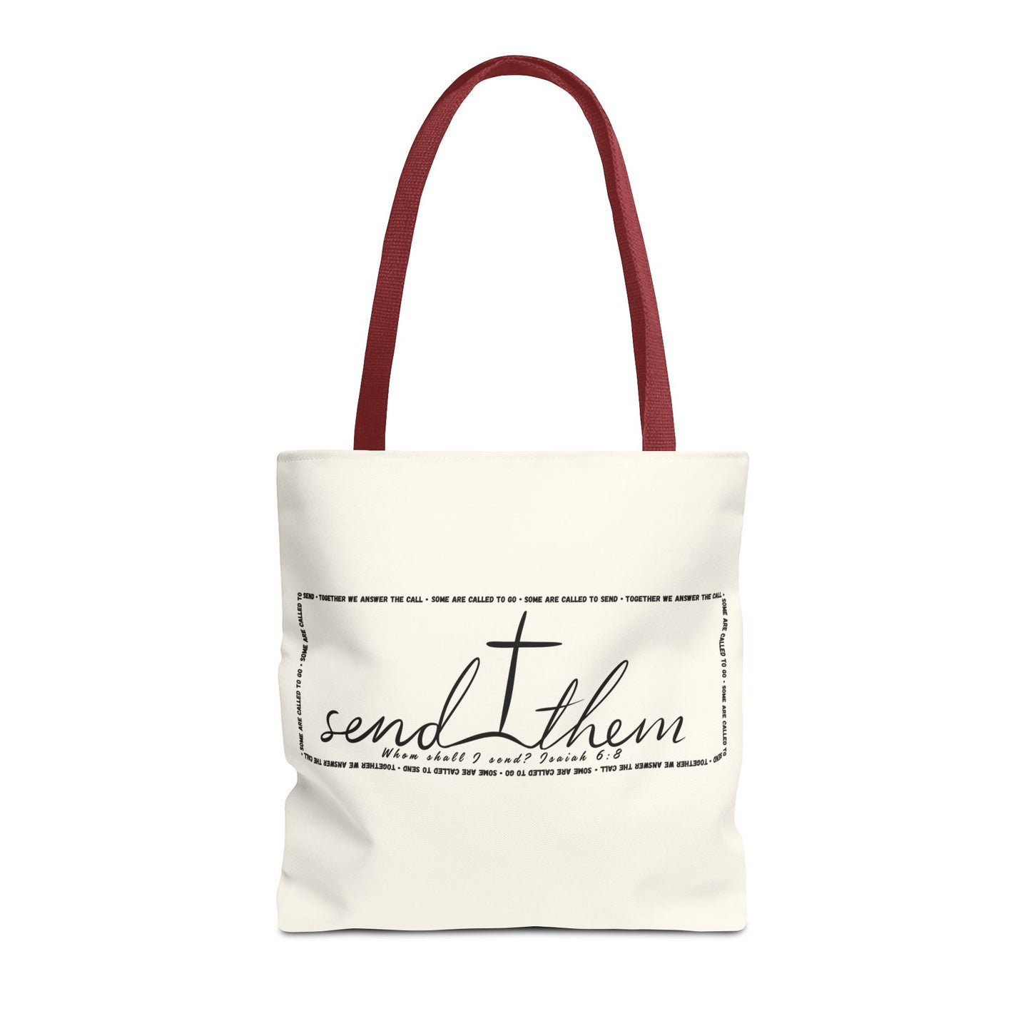 Send Them Tote Bag | Isaiah 6:8 Mission Tote | Christian Market & Everyday Carry Bag