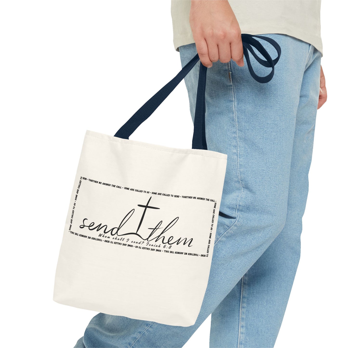 Send Them Tote Bag | Isaiah 6:8 Mission Tote | Christian Market & Everyday Carry Bag