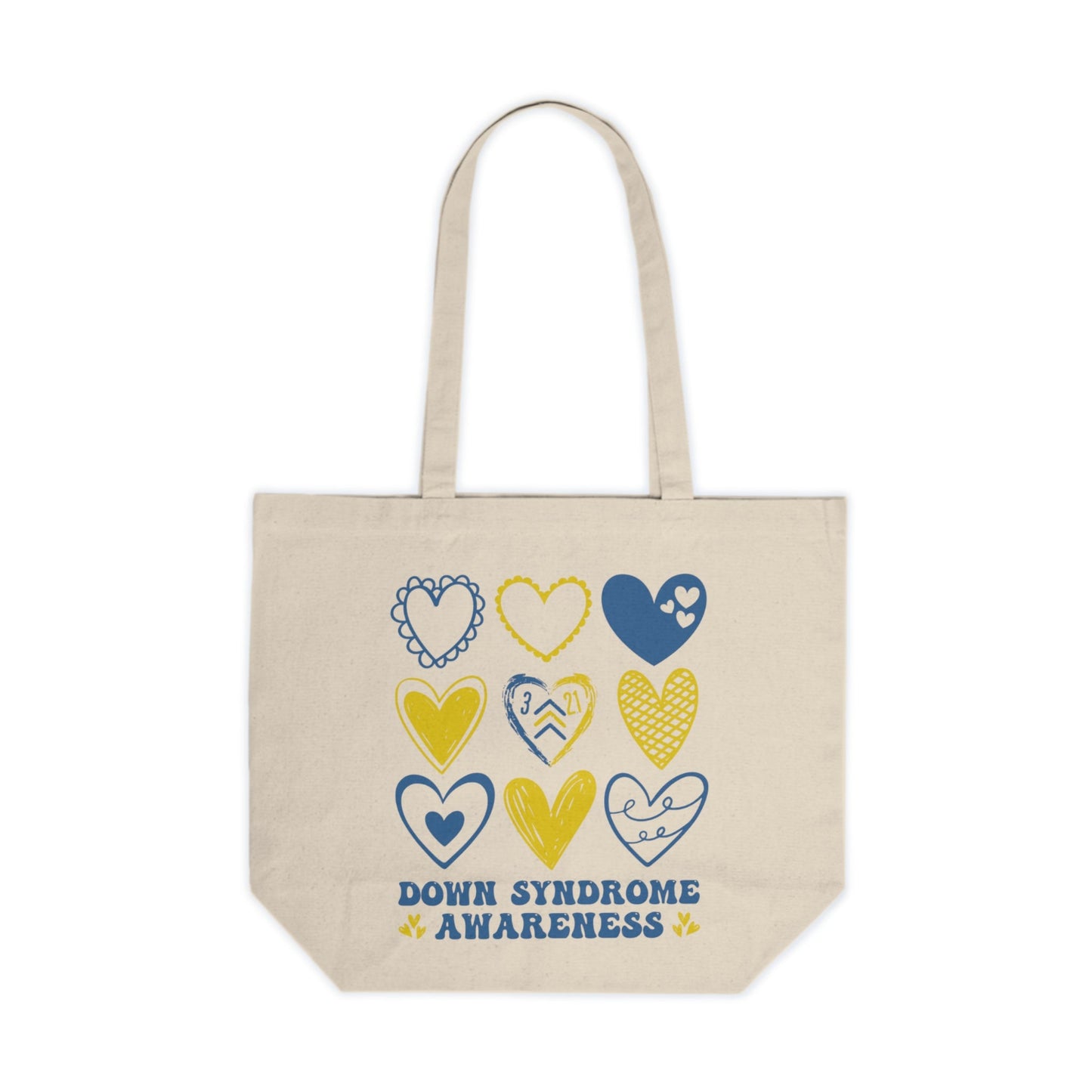 Down Syndrome Awareness Heart Tote | 3.21 Celebrate the Extra | World Down Syndrome Day | Trisomy 21 Love & Inclusion Bag