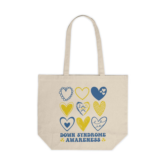 Down Syndrome Awareness Heart Tote | 3.21 Celebrate the Extra | World Down Syndrome Day | Trisomy 21 Love & Inclusion Bag