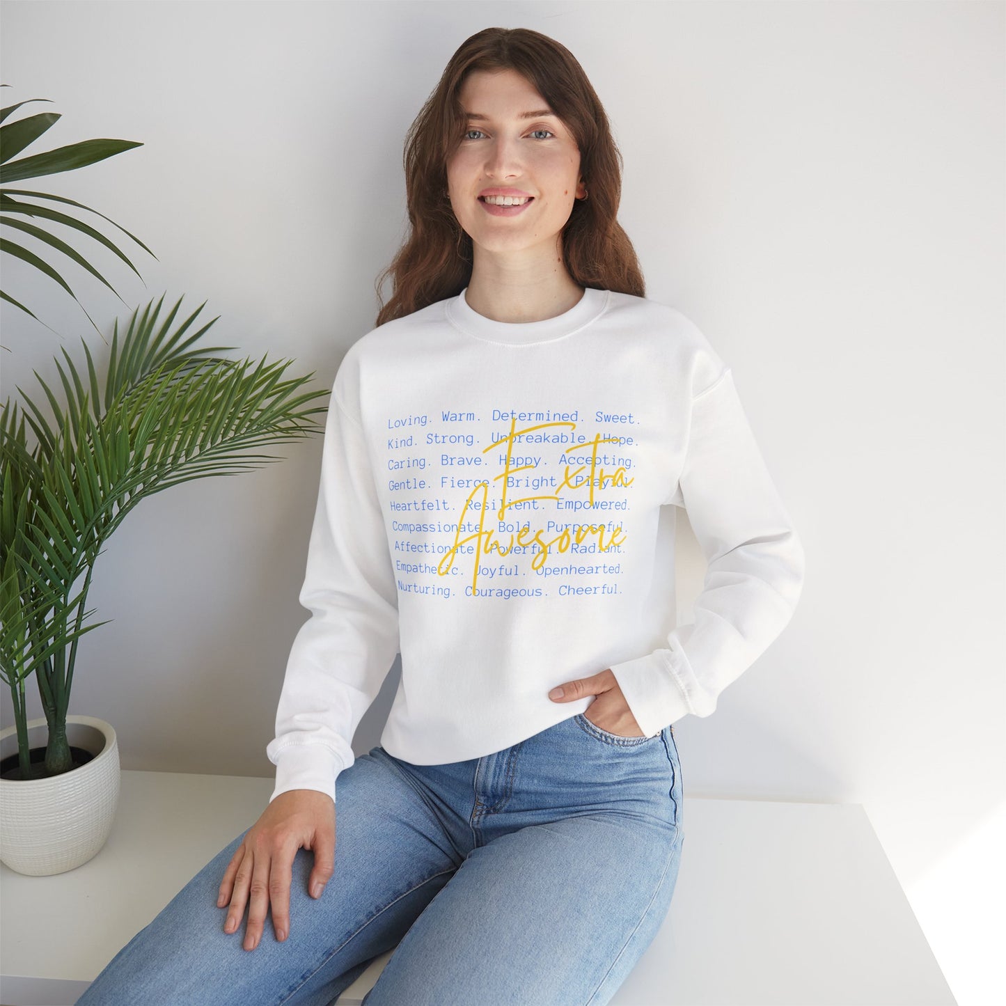Extra Awesome Sweatshirt | Down Syndrome Awareness Crewneck | Celebrate the Extra