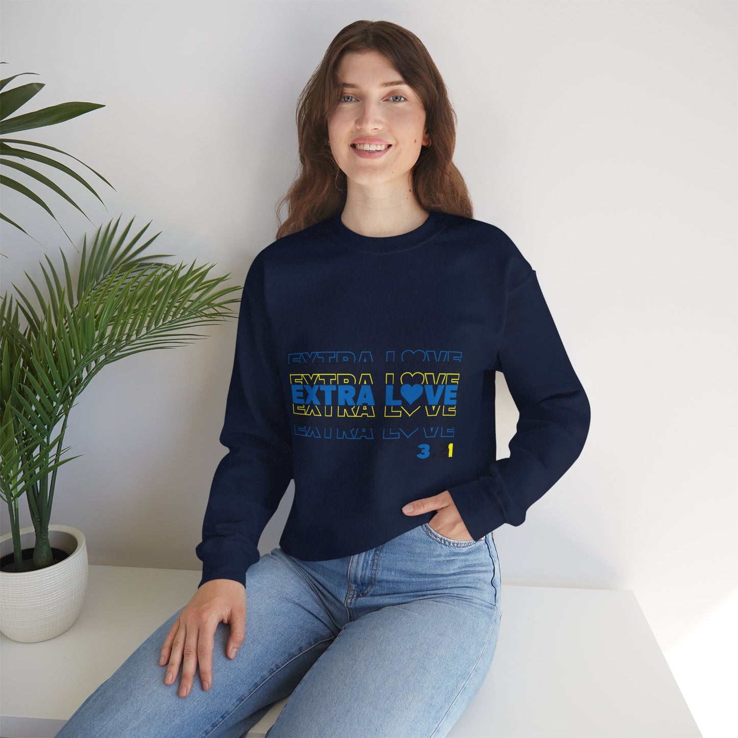 Extra Love 3:21 Sweatshirt | Down Syndrome Awareness Crewneck | Celebrate the Extra