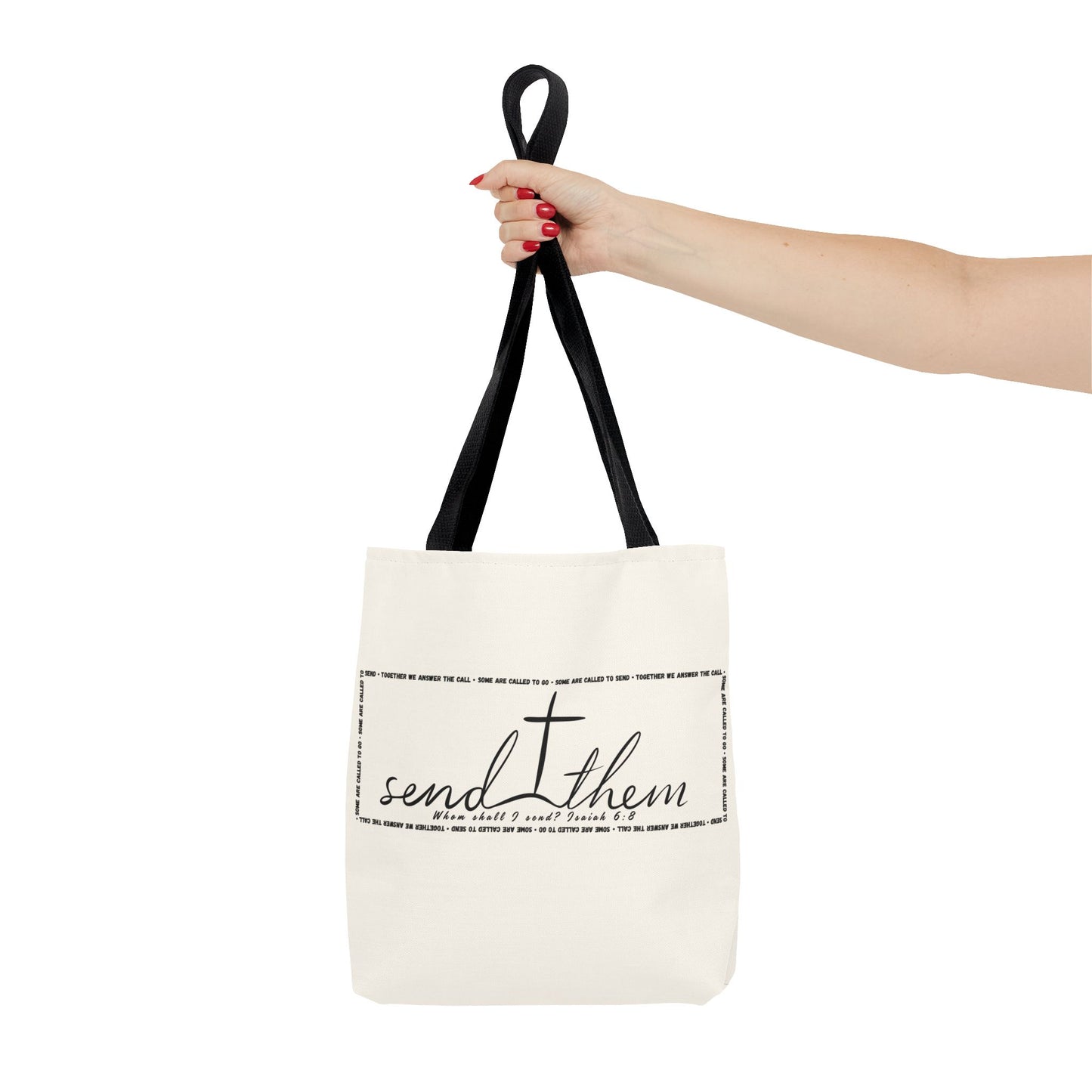 Send Them Tote Bag | Isaiah 6:8 Mission Tote | Christian Market & Everyday Carry Bag