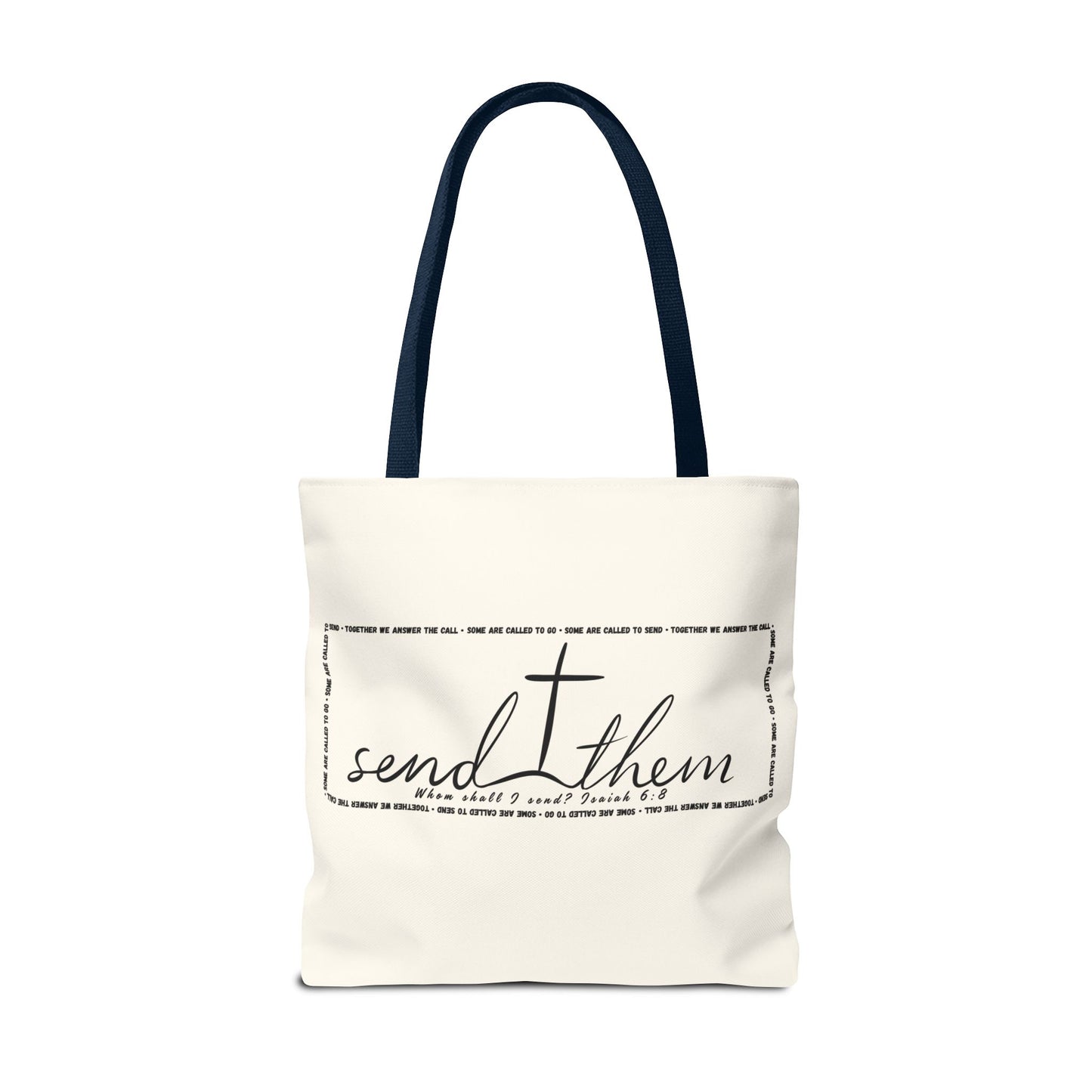 Send Them Tote Bag | Isaiah 6:8 Mission Tote | Christian Market & Everyday Carry Bag