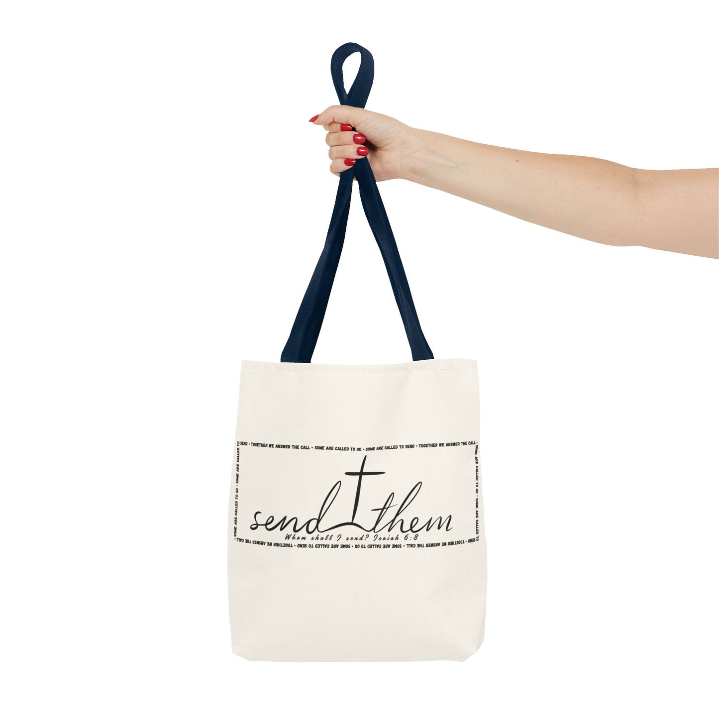 Send Them Tote Bag | Isaiah 6:8 Mission Tote | Christian Market & Everyday Carry Bag