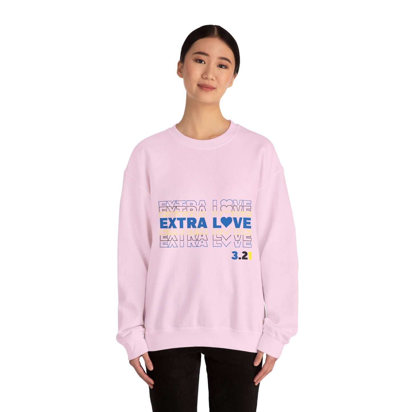 Extra Love 3:21 Sweatshirt | Down Syndrome Awareness Crewneck | Celebrate the Extra