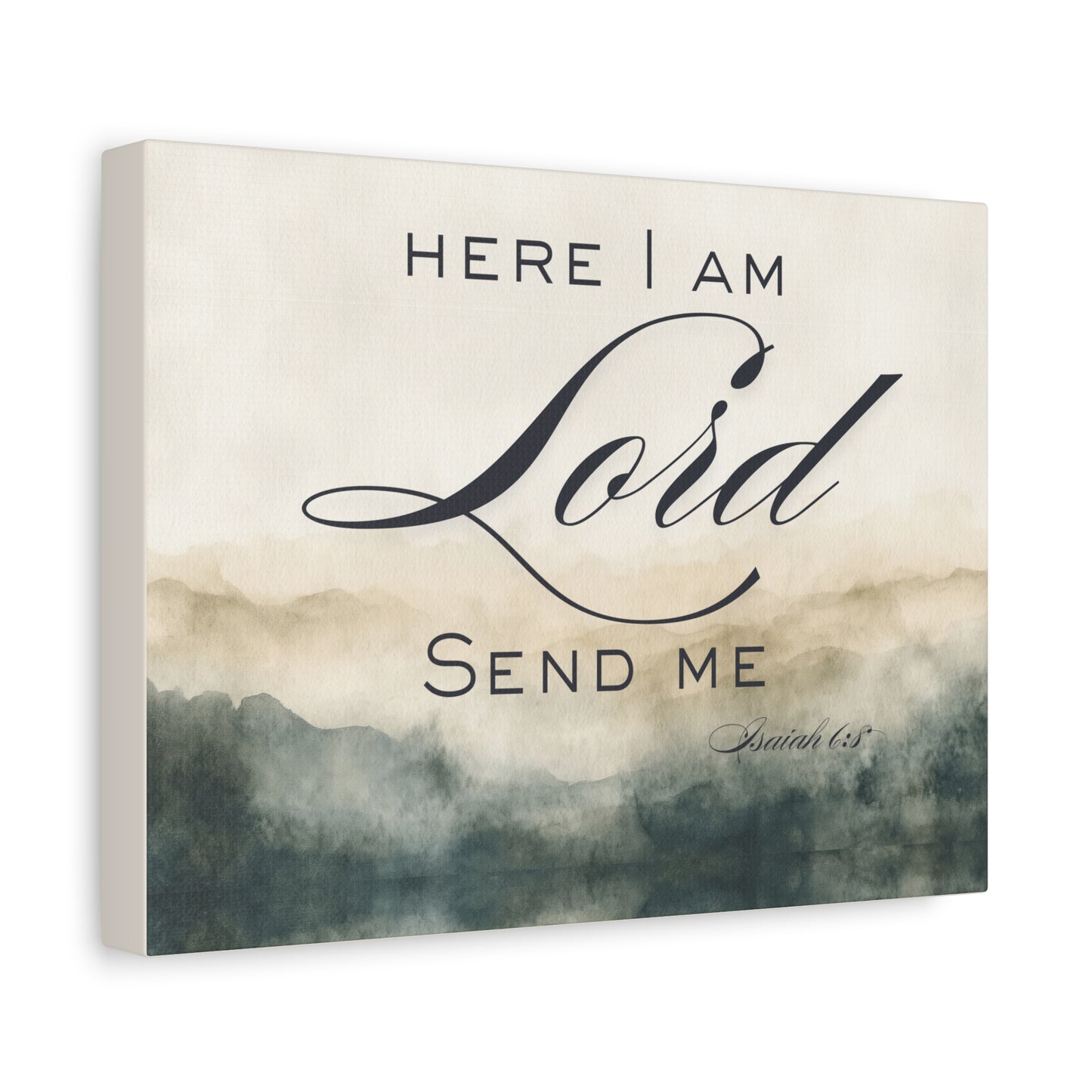 Here I Am, Lord – Send Me Canvas | Isaiah 6:8 Christian Wall Art | Mission & Faith Home Decor