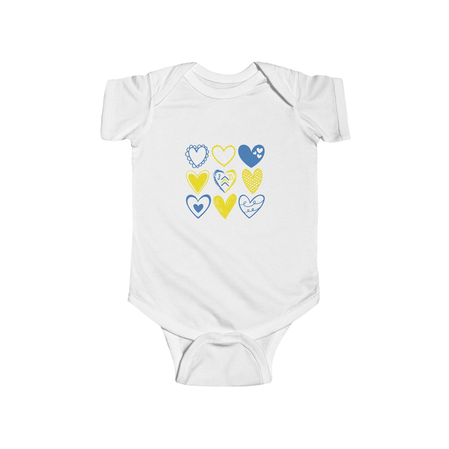 3:21 Heart Doodles Infant Onesie | Down Syndrome Awareness | Celebrate the Extra | World Down Syndrome Day