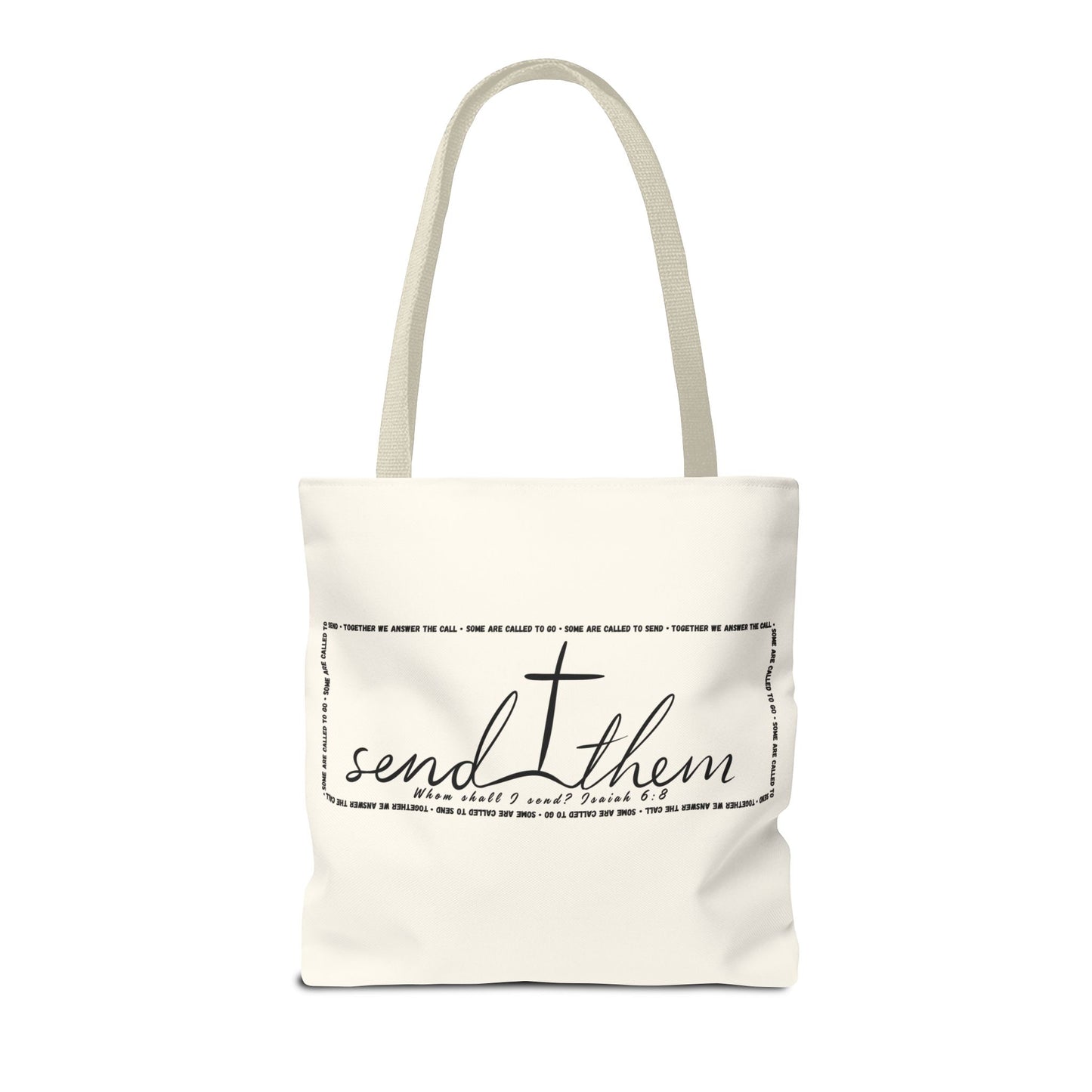 Send Them Tote Bag | Isaiah 6:8 Mission Tote | Christian Market & Everyday Carry Bag